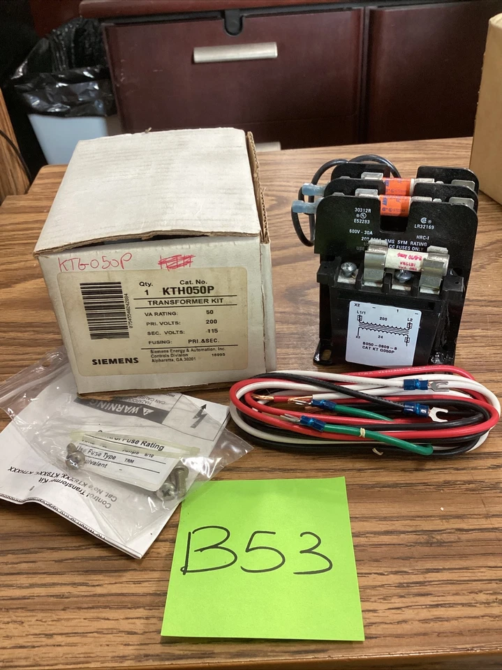 KIT TRANSFORMADOR SIEMENS KTG050P CLASIFICACIÓN VA 50 PRI. VOLTIOS: 200 SEG. VOLTIOS: 24 Foto 1 de 4