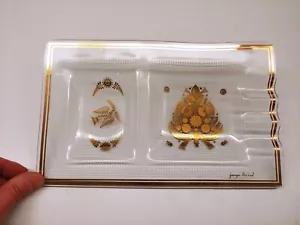 Piatto posacenere vintage Georges Briard colomba della pace sonata uccellini 10"x6,5" - Foto 1 di 7