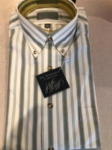 Lord & Taylor Regular Fit Button Collar Striped Dress Shirt 15 34/35 Kensington - Picture 1 of 3