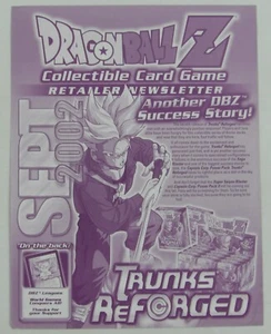 Dragon Ball Z CCG Retailer Newsletter September 2002 Trunks ReForged DragonBall - Picture 1 of 2