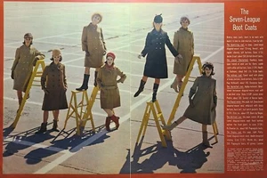 Seventeen Magazine Boot Coat Fall Winter Fashion Style Vintage Print Ad 1963 - Picture 1 of 6