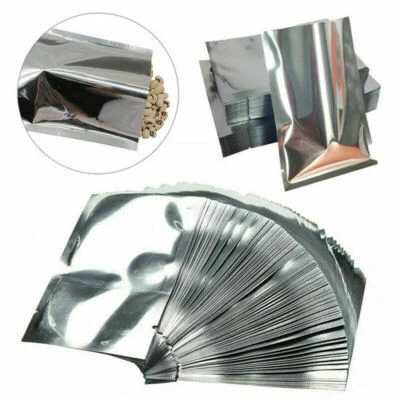 100x Heat Seal Mylar Foil Aluminium Bag Storage Pouch Food Grade Packaging