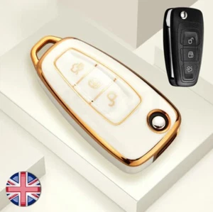 Auto Fernbedienung Schlüsselanhänger Abdeckung Etui für Ford Mondeo Focus Transit Galaxy Fusion Kuga - Bild 1 von 8