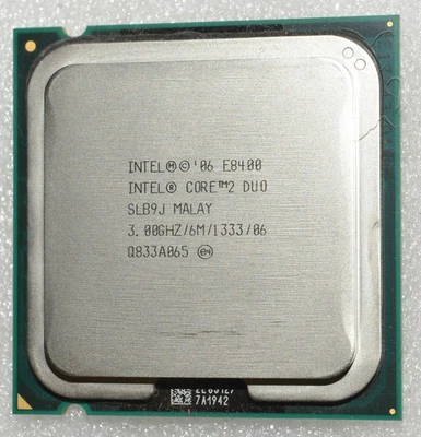 Intel Core 2 Duo E8400 3.0 GHz 2 Cores 6MB 1333MHz SLB9J LGA775 CPU Processor - Image 1 of 4