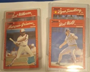 1990 donruss baseball cards Lot RATED ROOKIE CARD OF MRISSOM AND MORE LISTED - Picture 1 of 5
