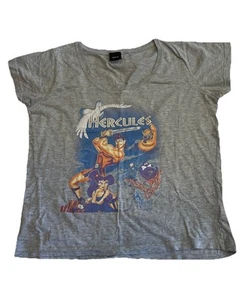 Disney Hercules T-Shirt Size L Gray Short Sleeve Meg Pegasus Hades Phil Tultex - Picture 1 of 4
