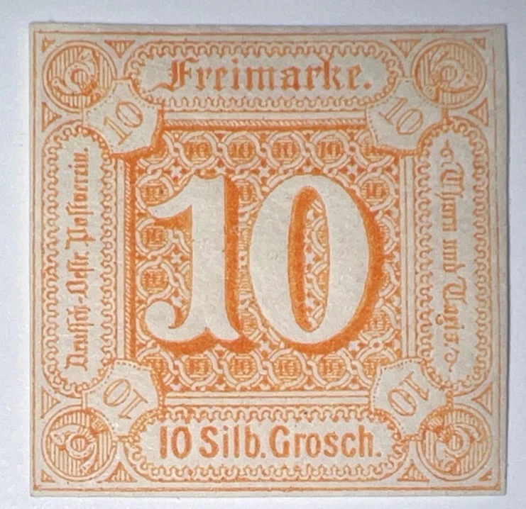 Travelstamps: German States - Thurn & Taxis 1859-64 Sc#14, MOGLH, 10silb.grosch - Image 1 of 4