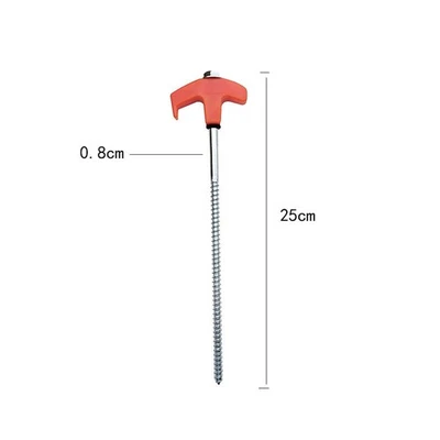 Heavy-Duty Tent Stakes Threaded Metal Tent Stakes Screw-in Design Canvas Bag - Image 1 of 4