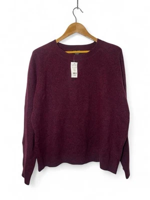 Suéter para mujer New York & Company mezcla de lana talla XL rojo cuello redondo Foto 1 de 4