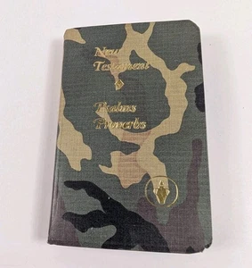 Vintage Gideons Camo Pocket New Testament Psalms Proverbs NKJV 1985 Bible - Picture 1 of 10
