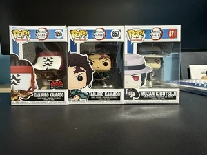 Lot 3 Funko Pop Demon Slayer Tanjuro Tanjiro Muzan AAA Exclusive #1255 #867 #871 - Picture 1 of 10