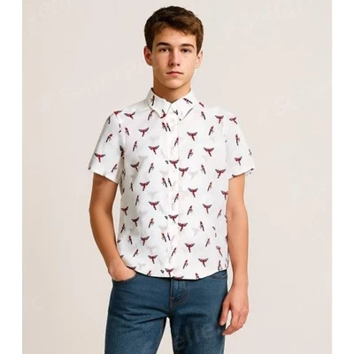  NWT Brooks Brothers Parrot Button-up Short Sleeve Shirt Vacation Tropical 12 - Image 1 of 4