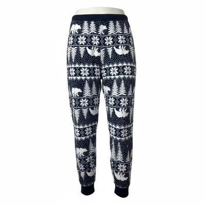 Old Navy XL Fleece Pajama Pants Navy White Polar Bear Fair Isle Cozy Winter - Image 1 of 4