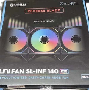 Lian Li Uni Fan SL-INF 140 RGB Reverse Blade Lüfter (schwarz) - Bild 1 von 1