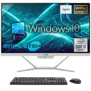 Aio Tout en Un Écran Tactile i3 10 Gen 24 " Windows 10 Pro 16GB 480GB Full HD PC - Photo 1/10