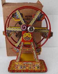 CHEIN NIFTY KARNEVAL FAIR MECHANISCHES BLECH-RIESENRAD ZUM AUFZIEHEN #172 MIT BOX - Bild 1 von 15