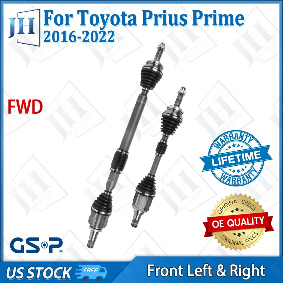 OE Front Pair Left Right CV Axle Shaft Set For 2016-2022 Toyota Prius Prime FWD - Image 1 of 4