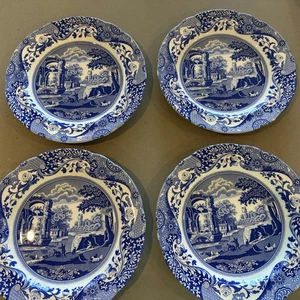 4 Spode Blue Italian 27cm Dinner Plates Brand New Mint Condition - Picture 1 of 5