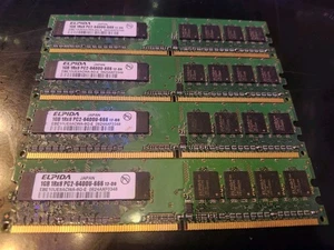 Elpida 1GB DDR2-800 Computer RAM Memory Lot EBE10UE8ACWA-8G-E PC2-6400U-666 - Picture 1 of 4