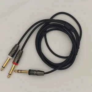 J&D 1/4 bis 2X 1/4 Mono vergoldet Kupferkabel Metallschale 6 Fuß  - Bild 1 von 4