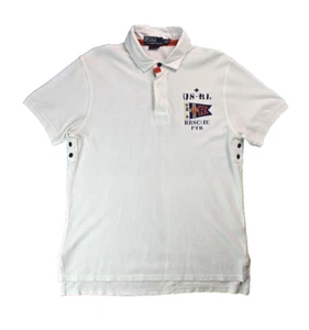 Polo Ralph Lauren USRL Coastal Patrol Rescue White Polo Shirt Mens Large L - Picture 1 of 7