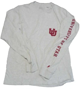 Original League T-Shirt Utah Utes NCAA Football Mens Medium Gray Long Sleeve - Picture 1 of 5