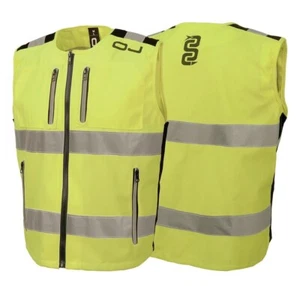 GILET MOTO SCOOTER OJ GIALLO FLUO FLASH 2 VEST ALTA VISIBILITA' HV TG 3XL/4XL - Picture 1 of 5