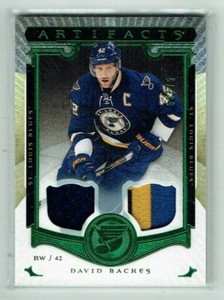 15-16 UD Upper Deck Artifacts  David Backes  /75  Jersey-Patch 