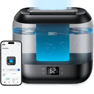 Smart Humidifiers for Bedroom Top Fill 4L Cool Mist Humidifier with Nightligh... - Picture 1 of 9