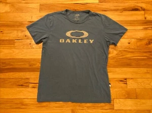 Oakley Blue Regular Fit Graphic Logo Short Sleeve Crew Tee T-Shirt Mens Large - Picture 1 of 11