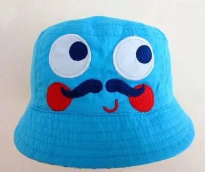 Boys Toddler Child Kids Cotton Bucket Sun Hat Cap Wide Brim 46cm 48cm 50cm - image 1 of 4