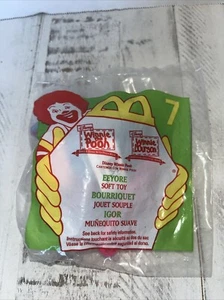 Eeyore McDonalds Happy Meal Spielzeug Plüsch Winnie Puuh Büchertasche Clip #7 1998 - Bild 1 von 3