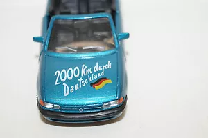 GAMA OPEL ASTRA CABRIOLET Sondermodell 2000km durch Deutschland 1/43 blau - Bild 1 von 8