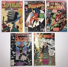 Ms Marvel #1, Supergirl,1, Spider-woman 1, Bat girl #1, Ms Mystic #1, lot 5, Key