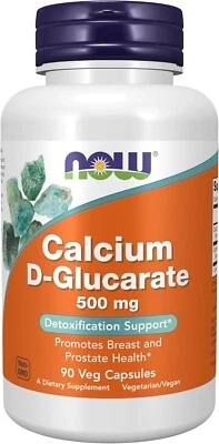 NOW FOODS Calcio D-Glucarato 500 mg 90 Cápsulas Vegetales Foto 1 de 4