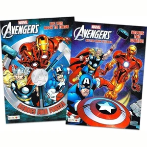 2PC Set Marvel Avengers Kids Activity Coloring Book Iron Man Thor Hulk and More! - Imagen 1 de 4