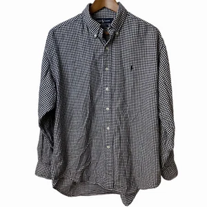 Camicia uomo Ralph Lauren in flanella con bottoni taglia L blu a quadri Blake manica lunga - Foto 1 di 7