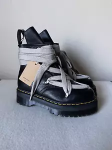 Rick Owens x Dr. Martens Quad Sole Pentagram Boots - Size 8 - Black - NEW - Picture 1 of 7