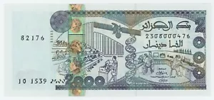 Billete sin circular Argelia 2000 dinares 2011 Pick 144 UNC - Imagen 1 de 2