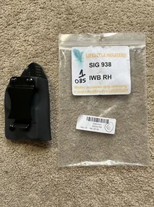 NEW Lifestyle SIG SAUER 938 P938 Kydex IWB Holster MATTE BLACK RIGHT USA MSP $35 - Picture 1 of 8