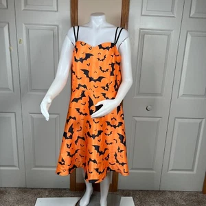 Woman’s Halloween Dress Bats Costume Size M/L Spaghetti Straps - Picture 1 of 10