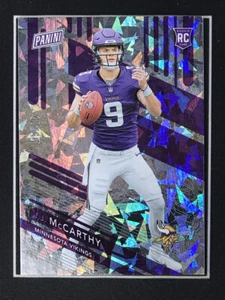 2024 Panini National J.J. McCarthy RC Rookies Cracked Ice Refractor #RC5 HD - Picture 1 of 5