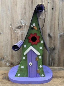 Fairytale Wood/Metal Birdhouse 14" x 8.5" - Picture 1 of 5