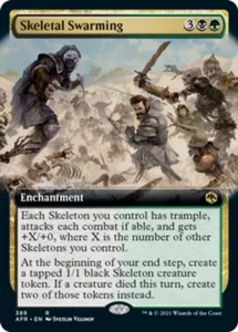 [4x] Skeletal Swarming - Extended Art Near Mint, English AFR Extras MTG Magic - Picture 1 of 1