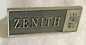 Zenith Radio Namensschild Schild Logo Emblem ID - Bild 1 von 2