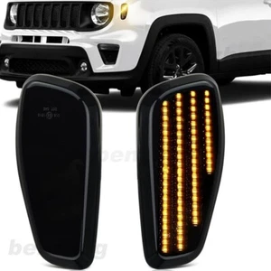 Par de luces LED laterales ámbar para Jeep Renegade 2015-2023 guardabarros delantero lámpara - Imagen 1 de 12