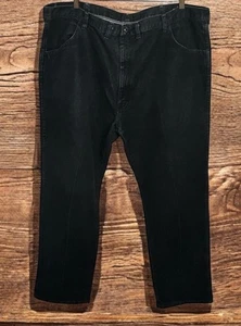 Big Men's Wrangler Straight Fit Jeans Sz 44X30 Black Casual Denim - Picture 1 of 5