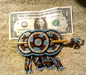 Cordón con cuentas de semillas con flecos multicolor hecho a mano estilo suroeste - Imagen 1 de 2