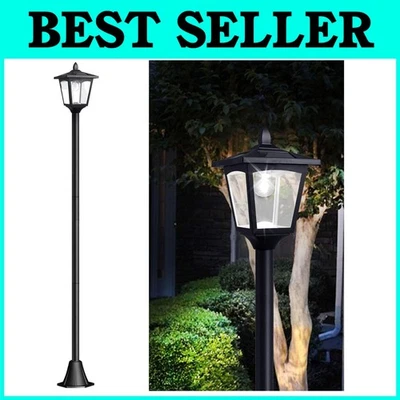 Poste de lámpara solar tradicional - resistente a la intemperie Foto 1 de 4