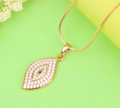 Colgante Hoja Ojo Oro Rosa con Detalle Cristal Blanco y Negro, XPPT1254 Foto 1 de 4